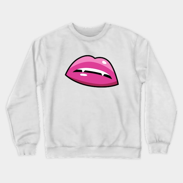 Pink Lips Crewneck Sweatshirt by AdJohnson